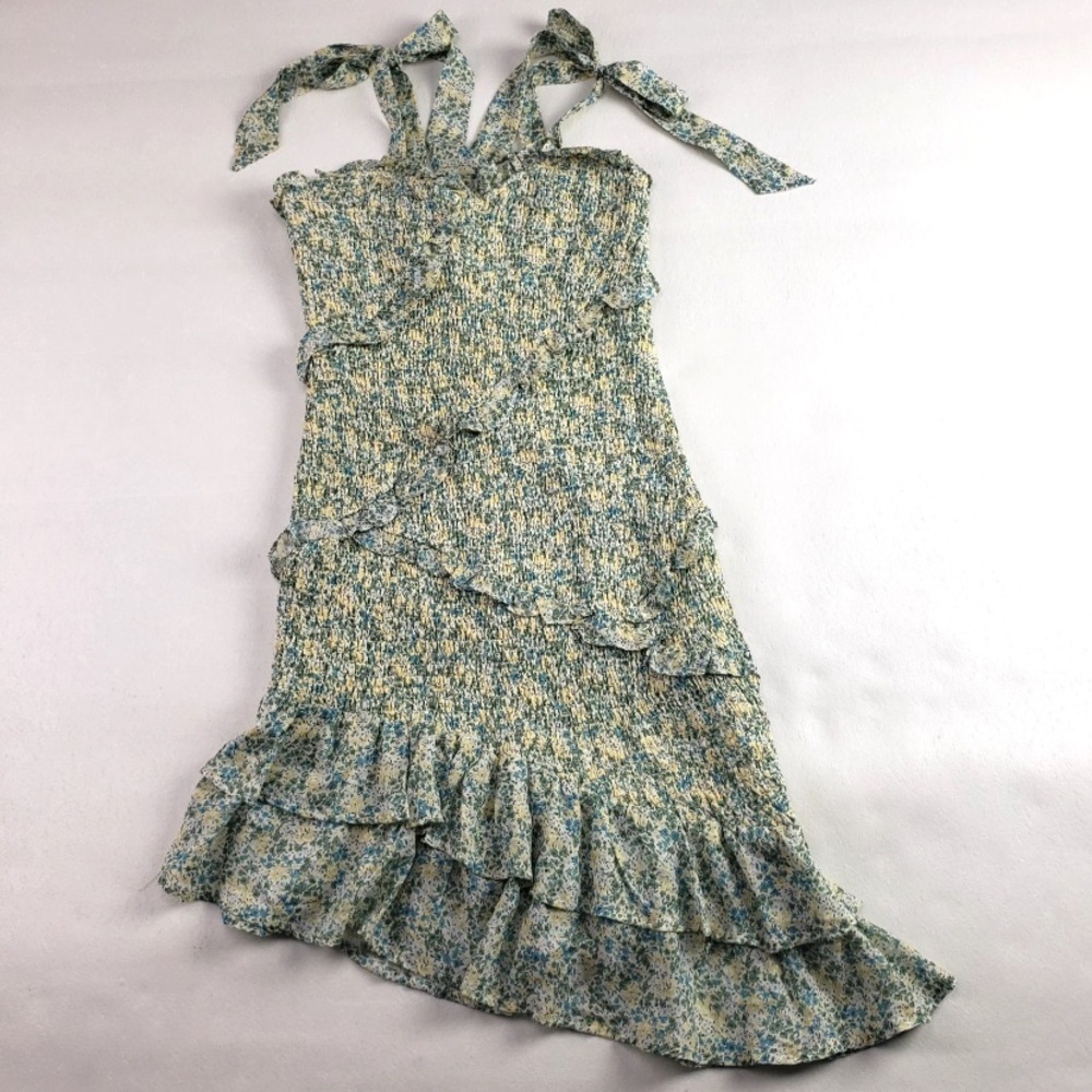 ASTR The Label Eastwick Dress NWOT – Yellow Green Floral, Boho Chic Cottagecore - Picture 4 of 12